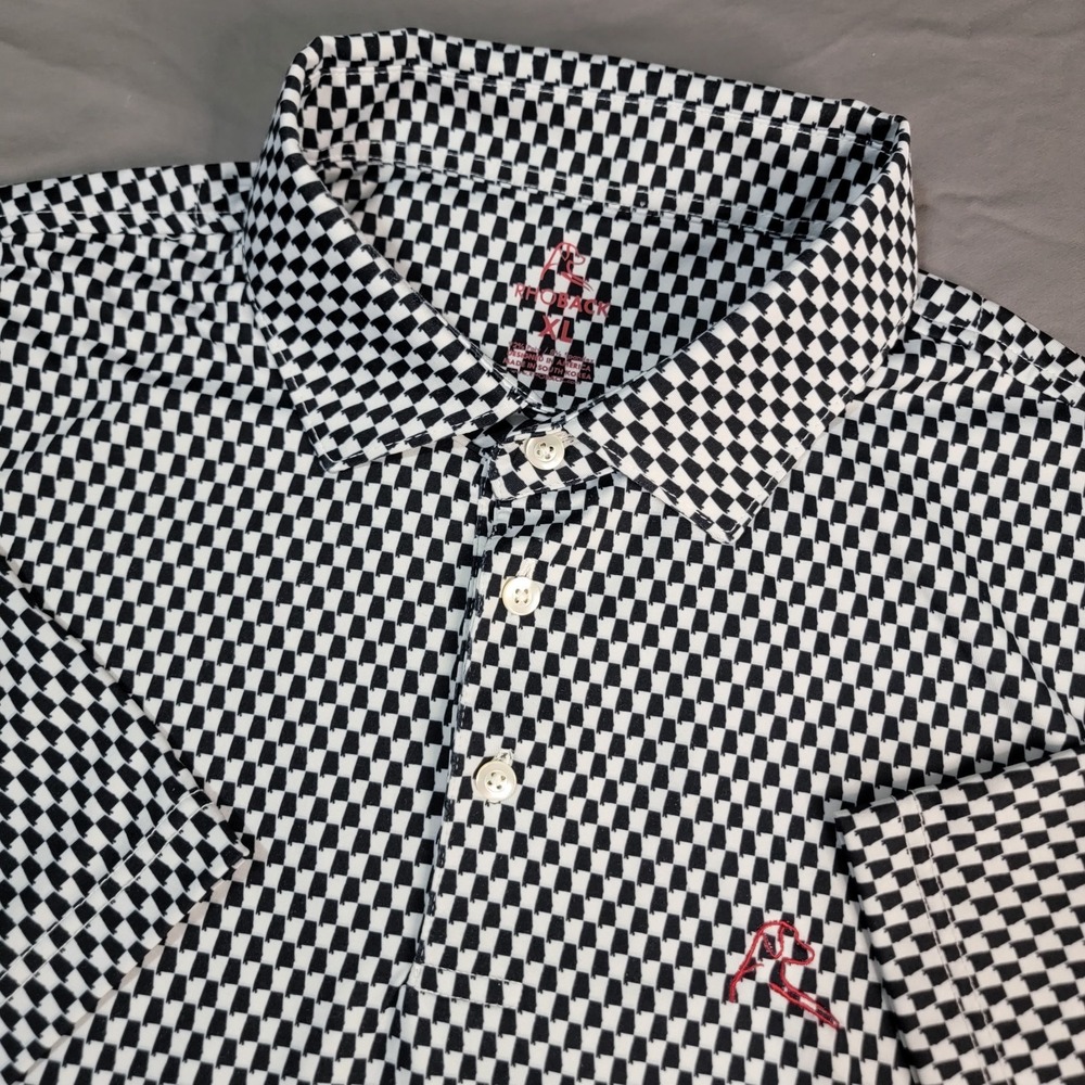 Rhoback Polo Shirt Men's XL Multicolor Map Alabama AOP Performance Stretch Golf